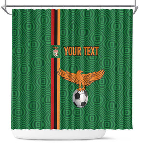 Custom Zambia Football Shower Curtain Go Chipolopolo
