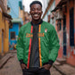 Custom Zambia Football Sleeve Zip Bomber Jacket Go Chipolopolo