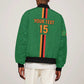 Custom Zambia Football Sleeve Zip Bomber Jacket Go Chipolopolo