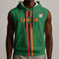 Custom Zambia Football Sleeveless Zip Hoodie Go Chipolopolo - African Pride