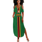 Custom Zambia Football Summer Maxi Dress Go Chipolopolo