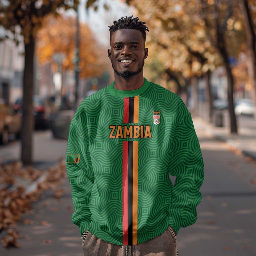 Custom Zambia Football Sweatshirt Go Chipolopolo