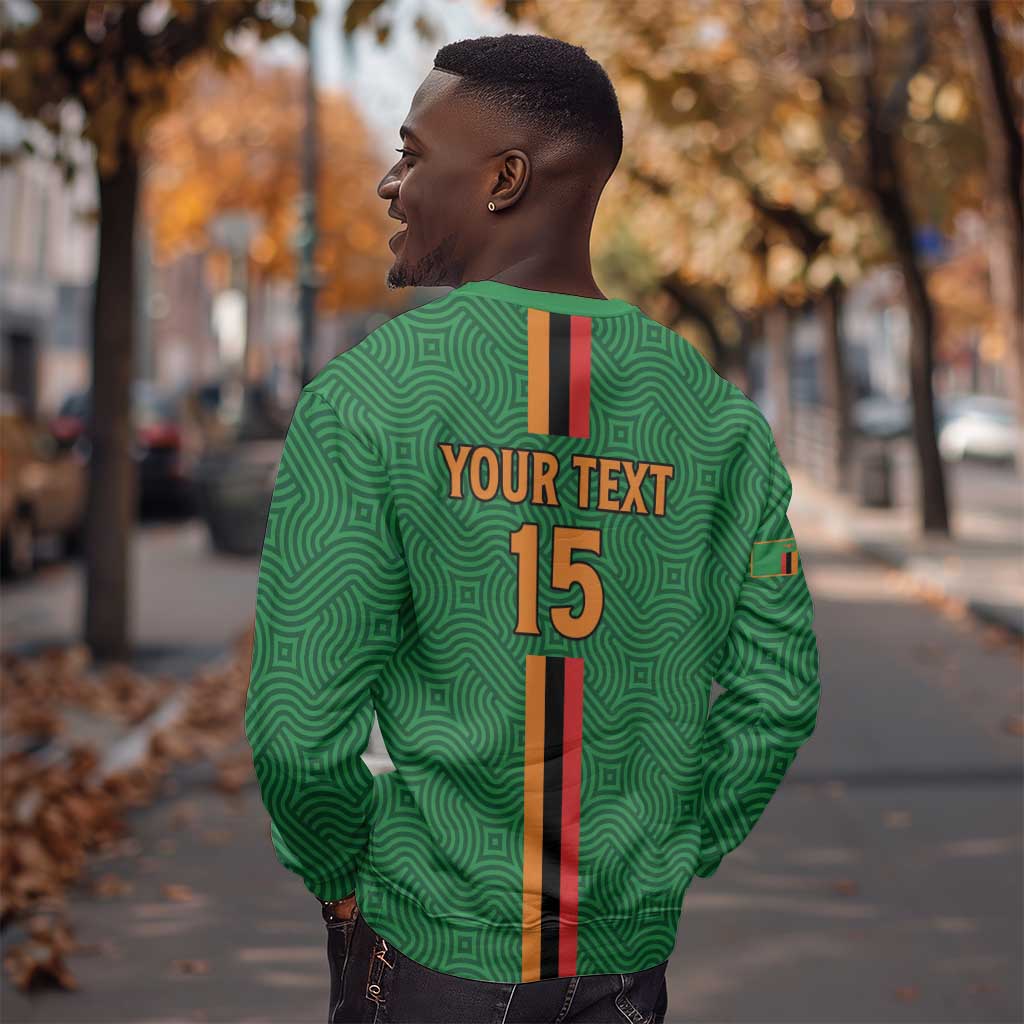Custom Zambia Football Sweatshirt Go Chipolopolo