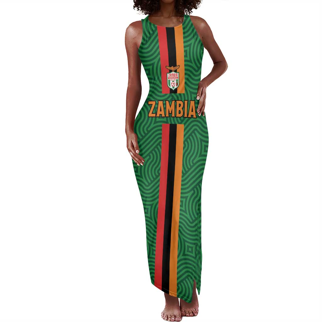 Custom Zambia Football Tank Maxi Dress Go Chipolopolo