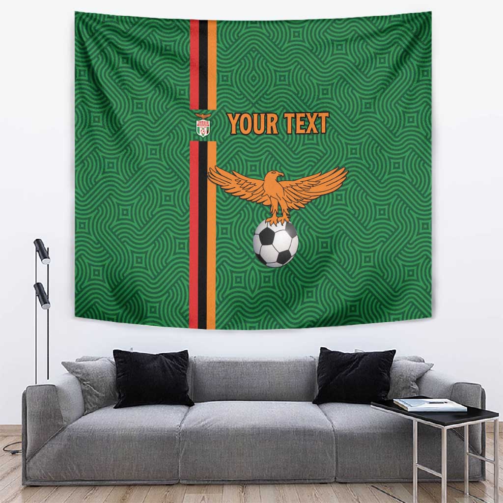 Custom Zambia Football Tapestry Go Chipolopolo
