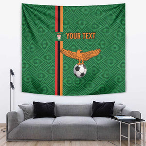 Custom Zambia Football Tapestry Go Chipolopolo