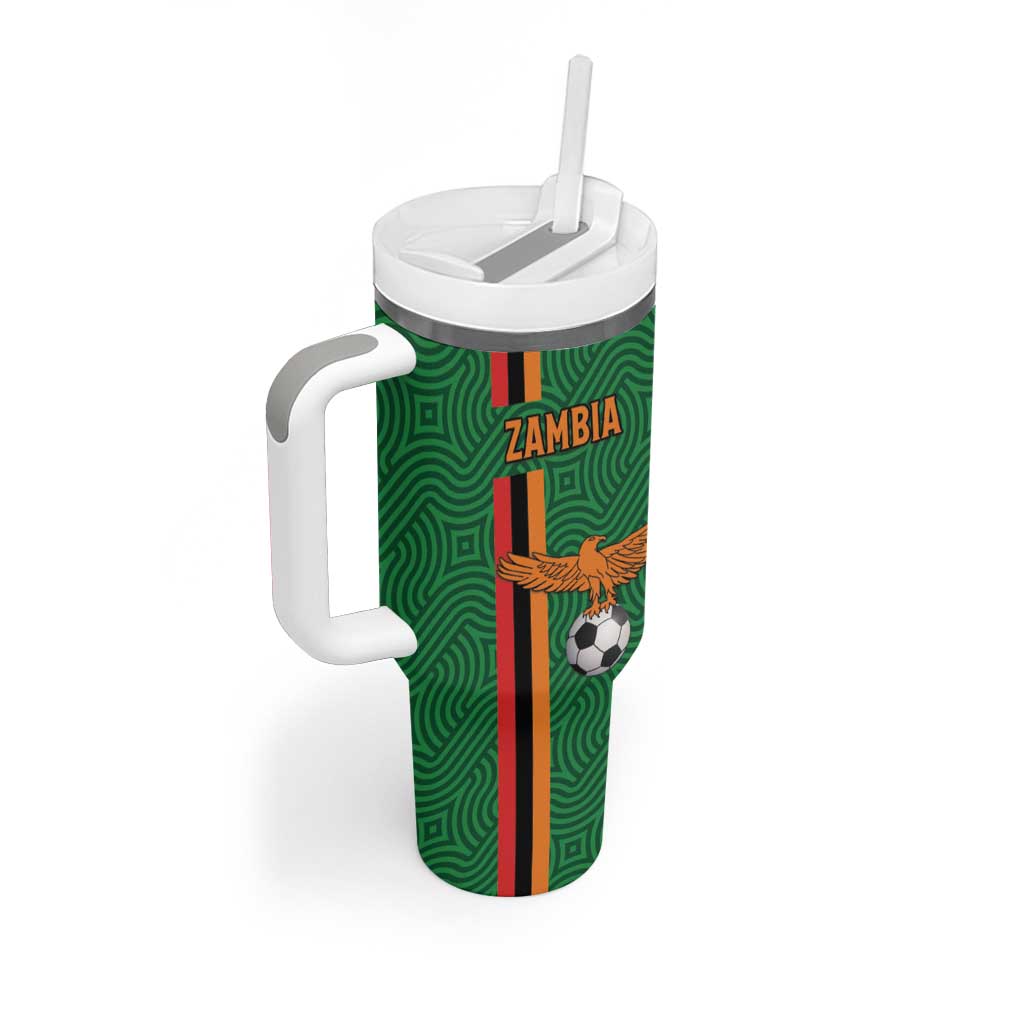 Custom Zambia Football Tumbler With Handle Go Chipolopolo