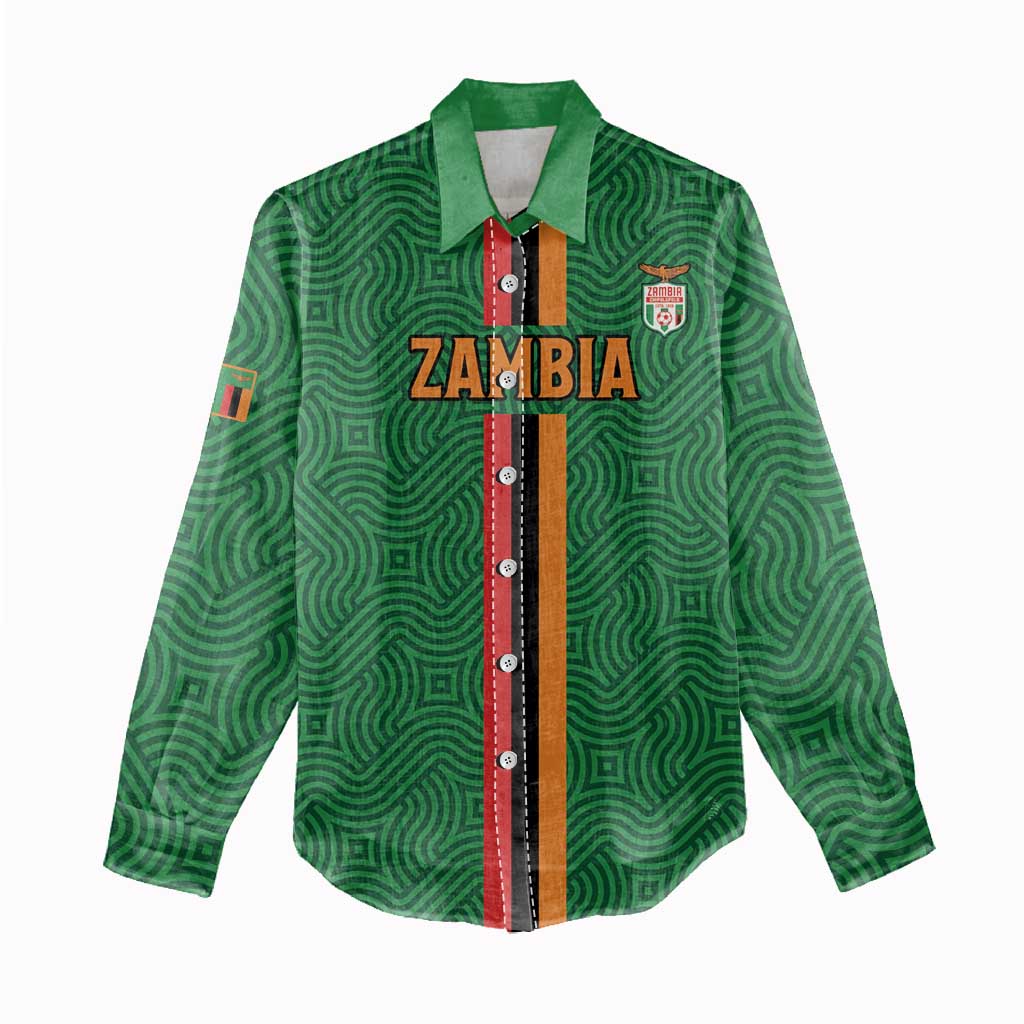 Custom Zambia Football Women Casual Shirt Go Chipolopolo