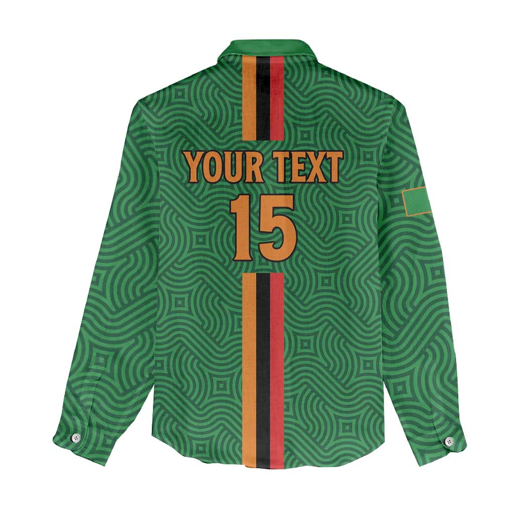 Custom Zambia Football Women Casual Shirt Go Chipolopolo