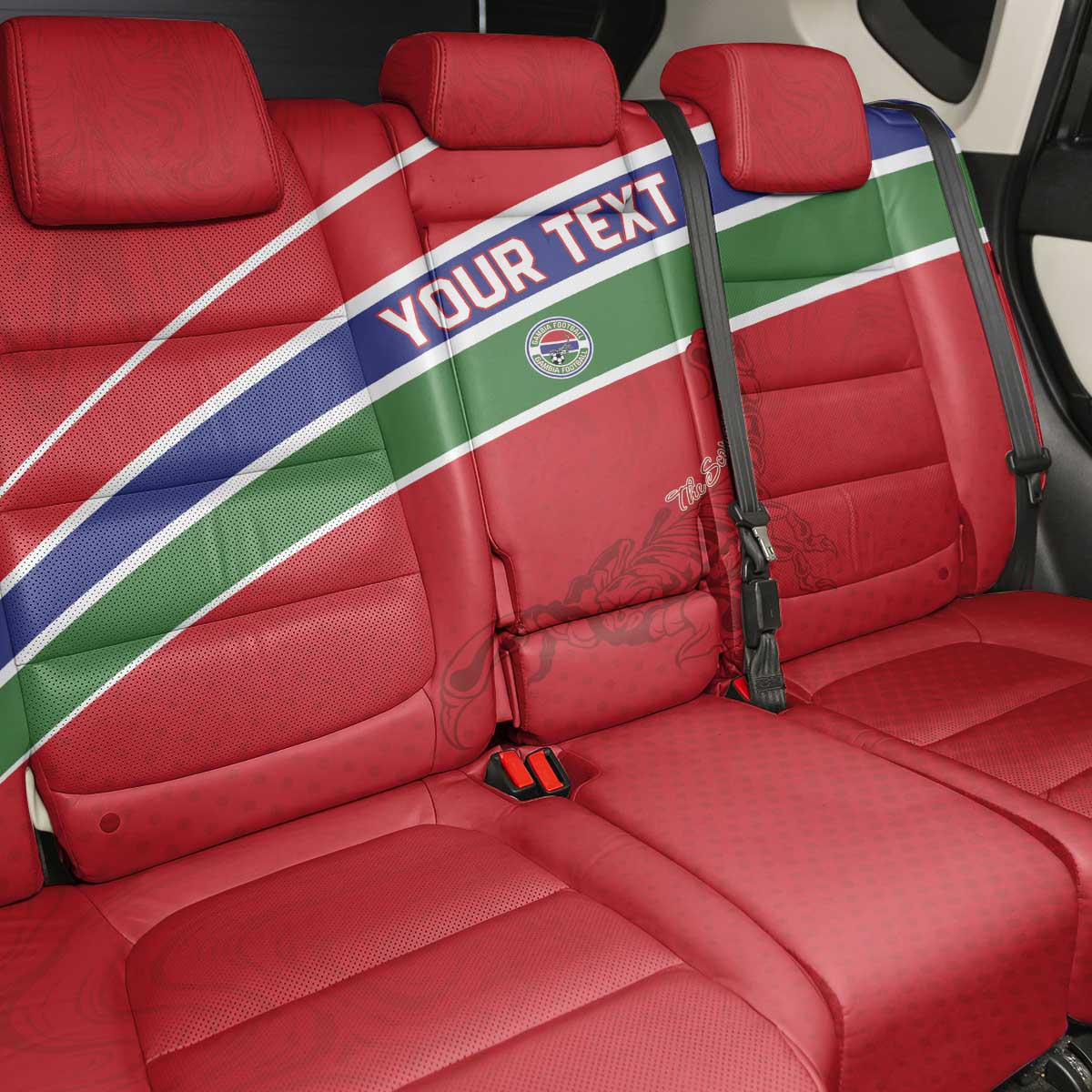 Custom Gambia Football Back Car Seat Cover Scorpions Never Die
