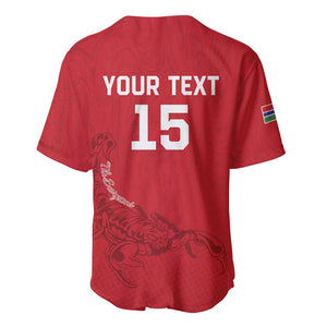 Custom Gambia Football Baseball Jersey Scorpions Never Die