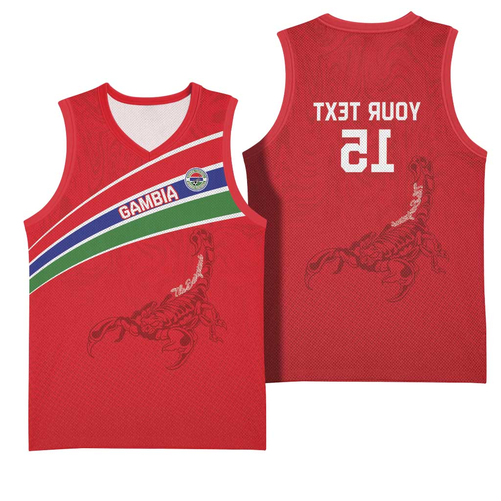 Custom Gambia Football Basketball Jersey Scorpions Never Die - African Pride