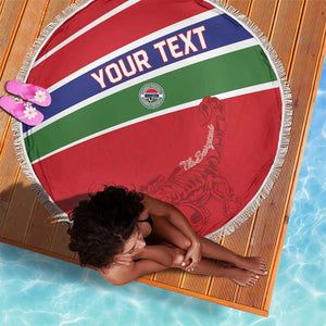 Custom Gambia Football Beach Blanket Scorpions Never Die