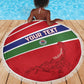Custom Gambia Football Beach Blanket Scorpions Never Die
