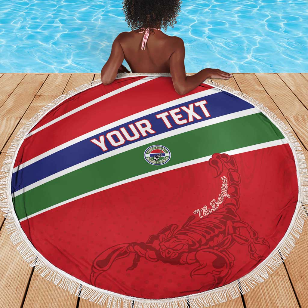 Custom Gambia Football Beach Blanket Scorpions Never Die