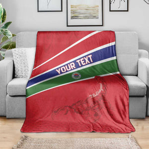 Custom Gambia Football Blanket Scorpions Never Die