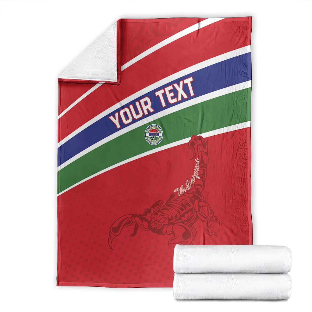 Custom Gambia Football Blanket Scorpions Never Die