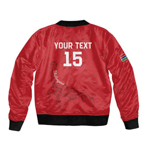 Custom Gambia Football Bomber Jacket Scorpions Never Die