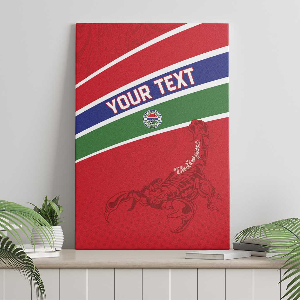 Custom Gambia Football Canvas Wall Art Scorpions Never Die
