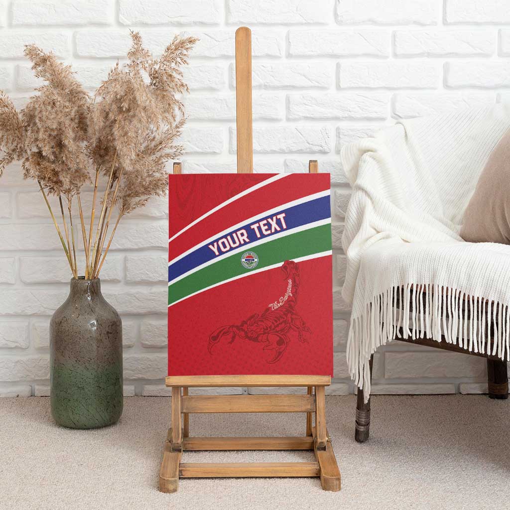 Custom Gambia Football Canvas Wall Art Scorpions Never Die