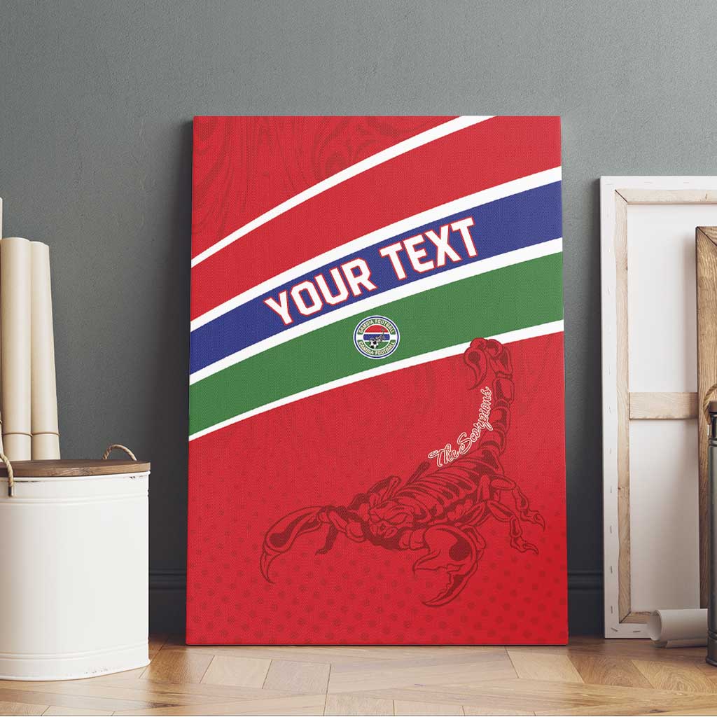 Custom Gambia Football Canvas Wall Art Scorpions Never Die