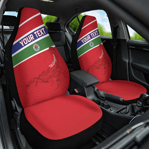 Custom Gambia Football Car Seat Cover Scorpions Never Die