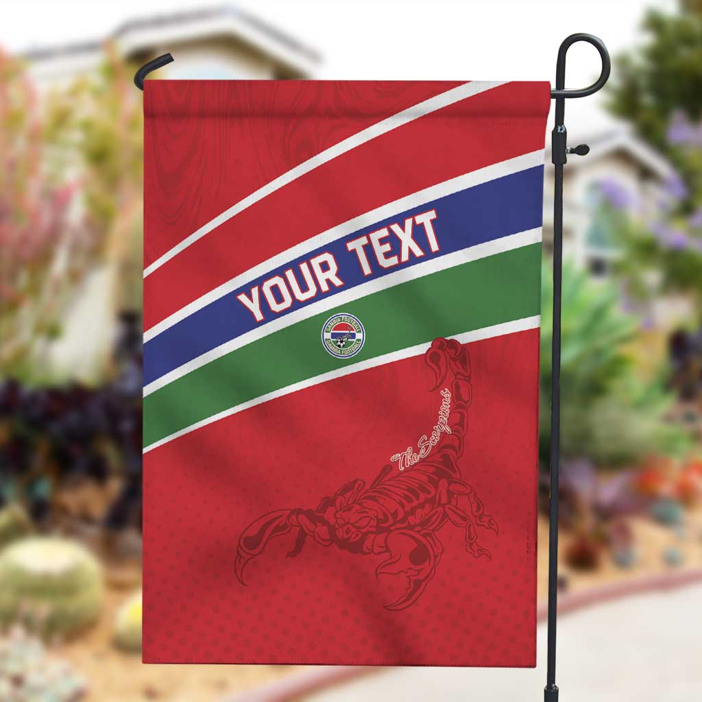 Custom Gambia Football Garden Flag Scorpions Never Die