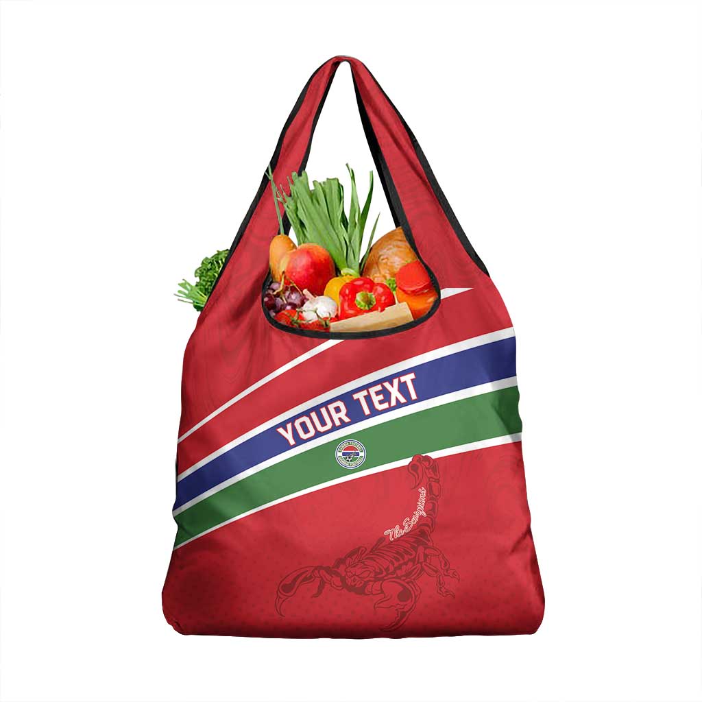Custom Gambia Football Grocery Bag Scorpions Never Die