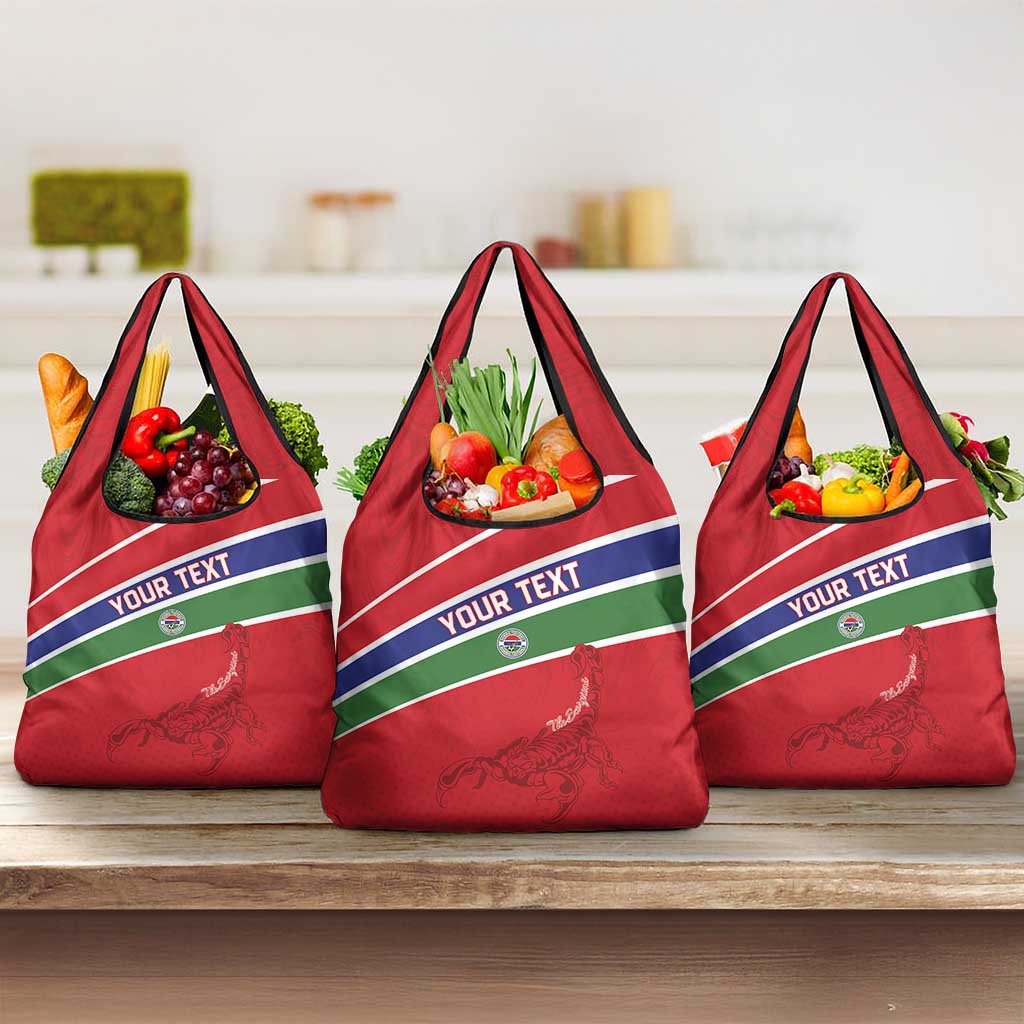 Custom Gambia Football Grocery Bag Scorpions Never Die