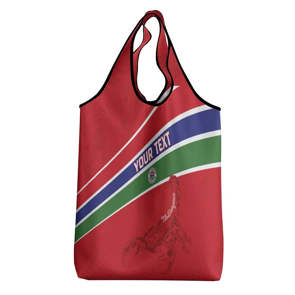 Custom Gambia Football Grocery Bag Scorpions Never Die