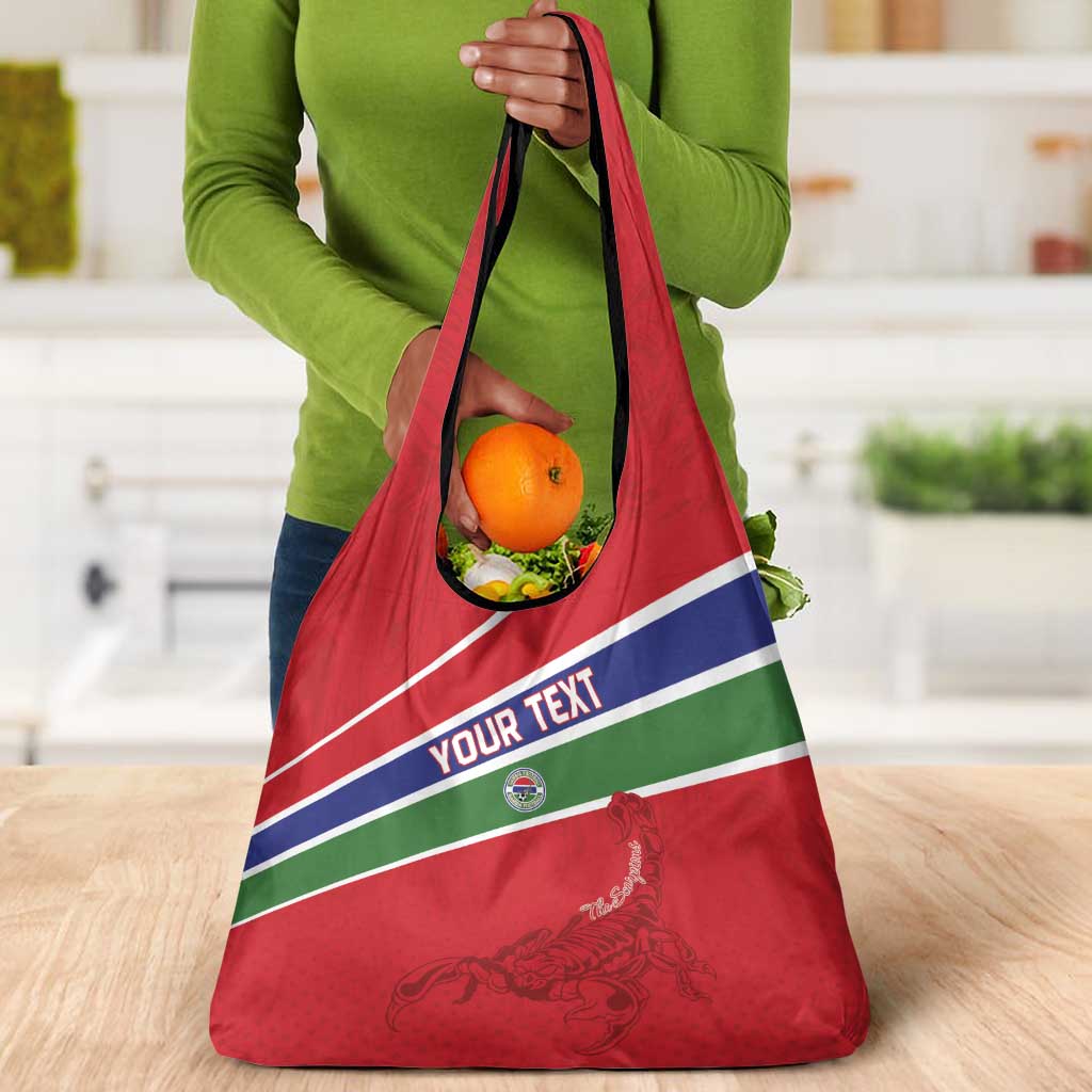 Custom Gambia Football Grocery Bag Scorpions Never Die