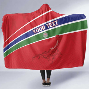 Custom Gambia Football Hooded Blanket Scorpions Never Die