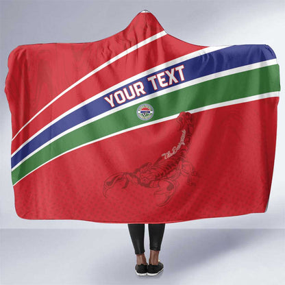 Custom Gambia Football Hooded Blanket Scorpions Never Die