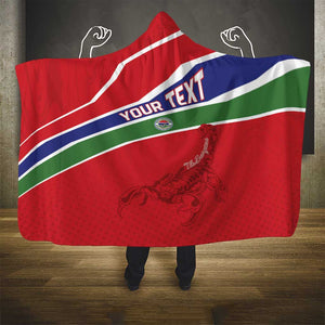 Custom Gambia Football Hooded Blanket Scorpions Never Die
