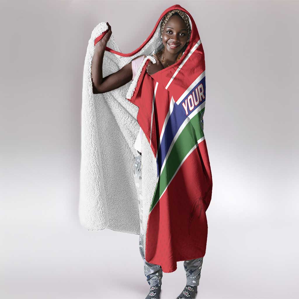 Custom Gambia Football Hooded Blanket Scorpions Never Die
