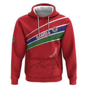Custom Gambia Football Hoodie Scorpions Never Die