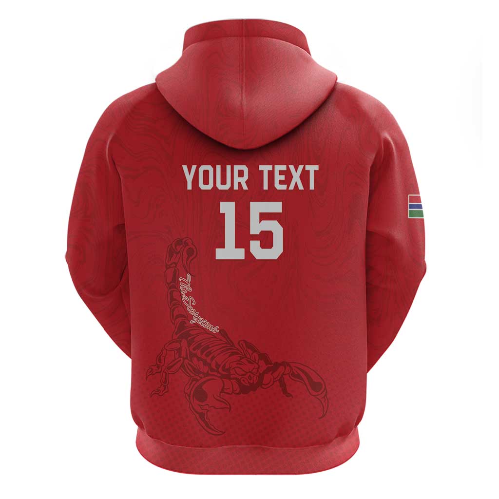 Custom Gambia Football Hoodie Scorpions Never Die