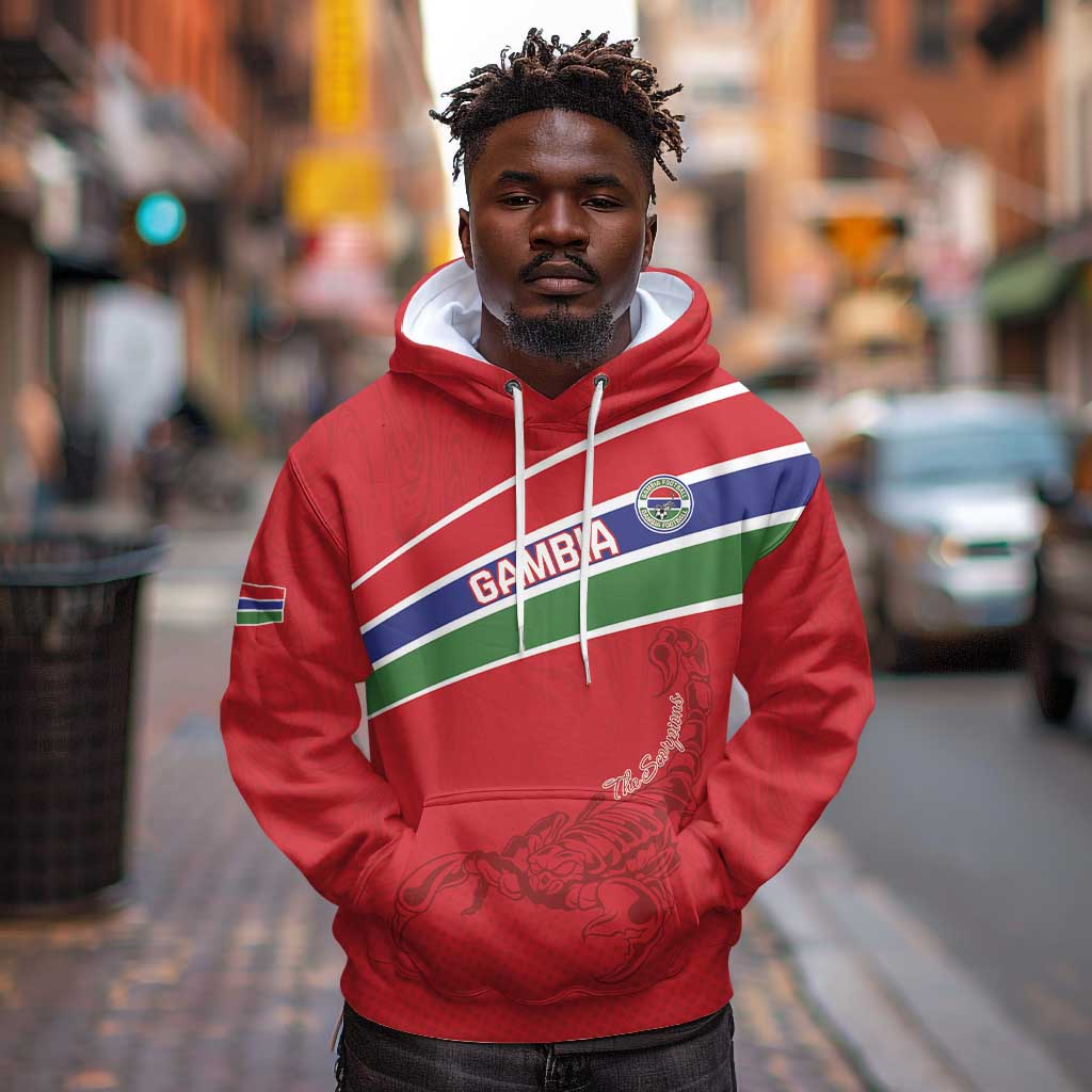 Custom Gambia Football Hoodie Scorpions Never Die