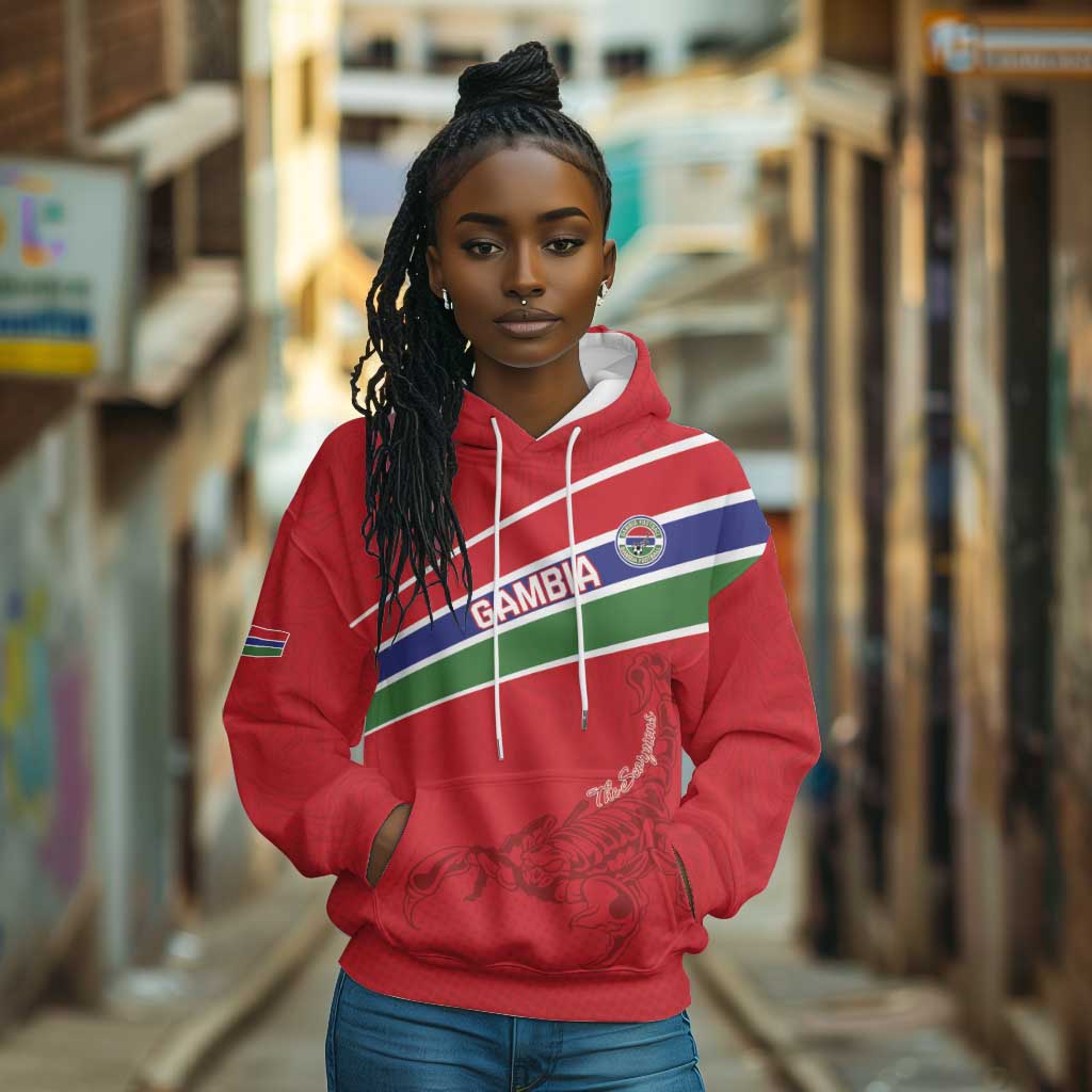 Custom Gambia Football Hoodie Scorpions Never Die