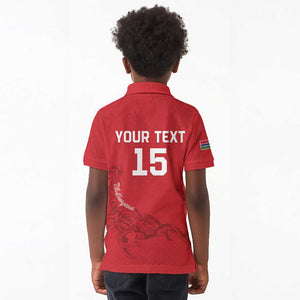 Custom Gambia Football Kid Polo Shirt Scorpions Never Die