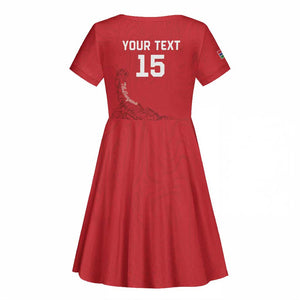 Custom Gambia Football Kid Short Sleeve Dress Scorpions Never Die