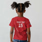 Custom Gambia Football Kid T shirt Scorpions Never Die