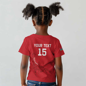 Custom Gambia Football Kid T shirt Scorpions Never Die