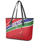 Custom Gambia Football Leather Tote Bag Scorpions Never Die