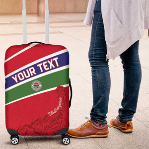 Custom Gambia Football Luggage Cover Scorpions Never Die