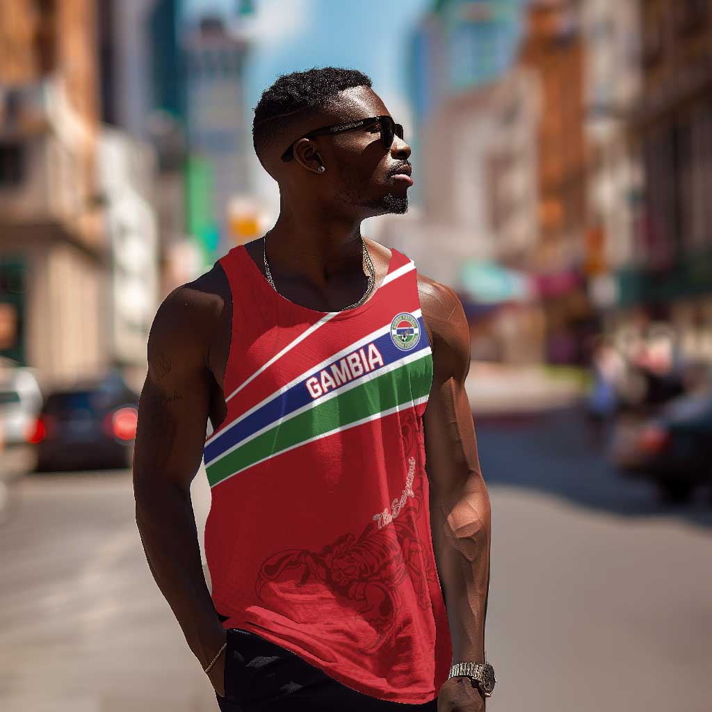 Custom Gambia Football Men Tank Top Scorpions Never Die
