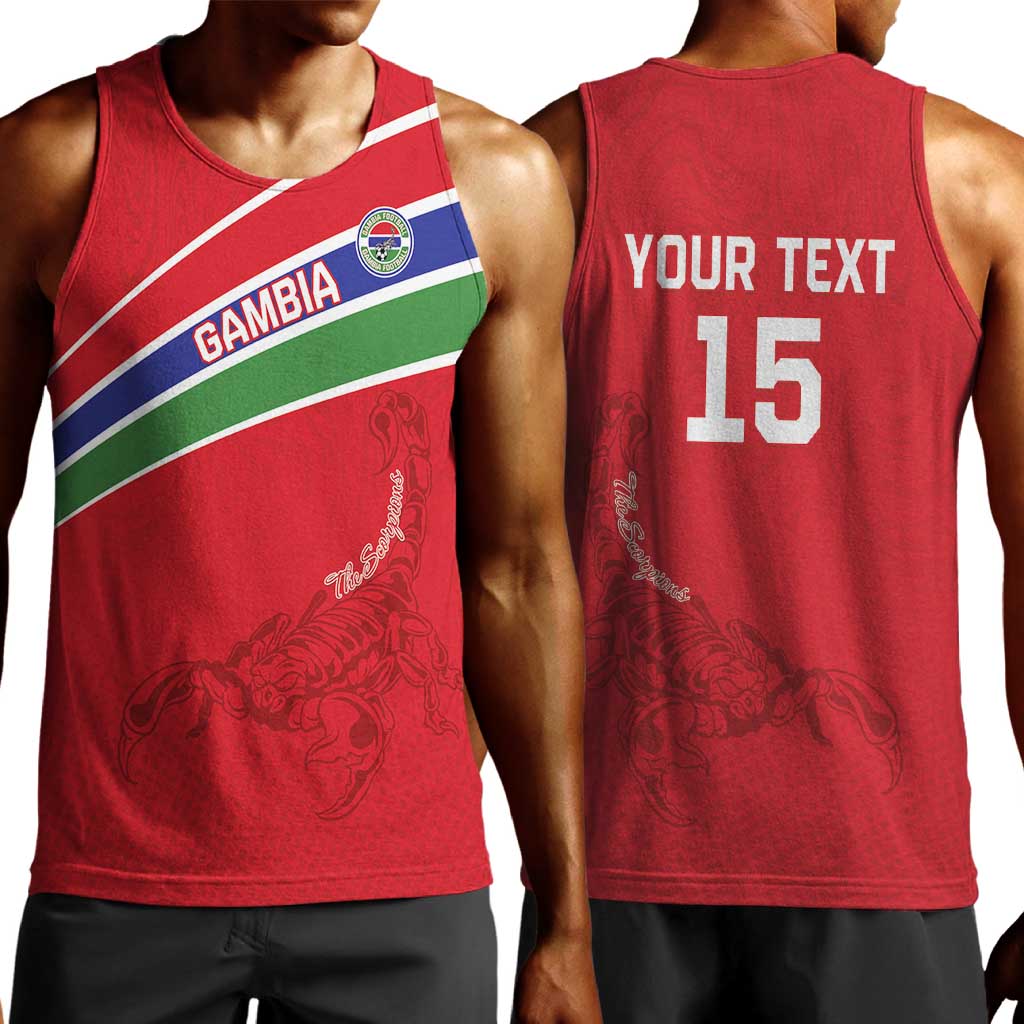 Custom Gambia Football Men Tank Top Scorpions Never Die