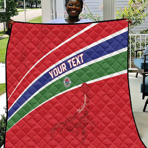 Custom Gambia Football Quilt Scorpions Never Die