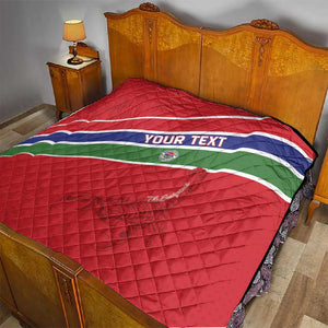 Custom Gambia Football Quilt Scorpions Never Die