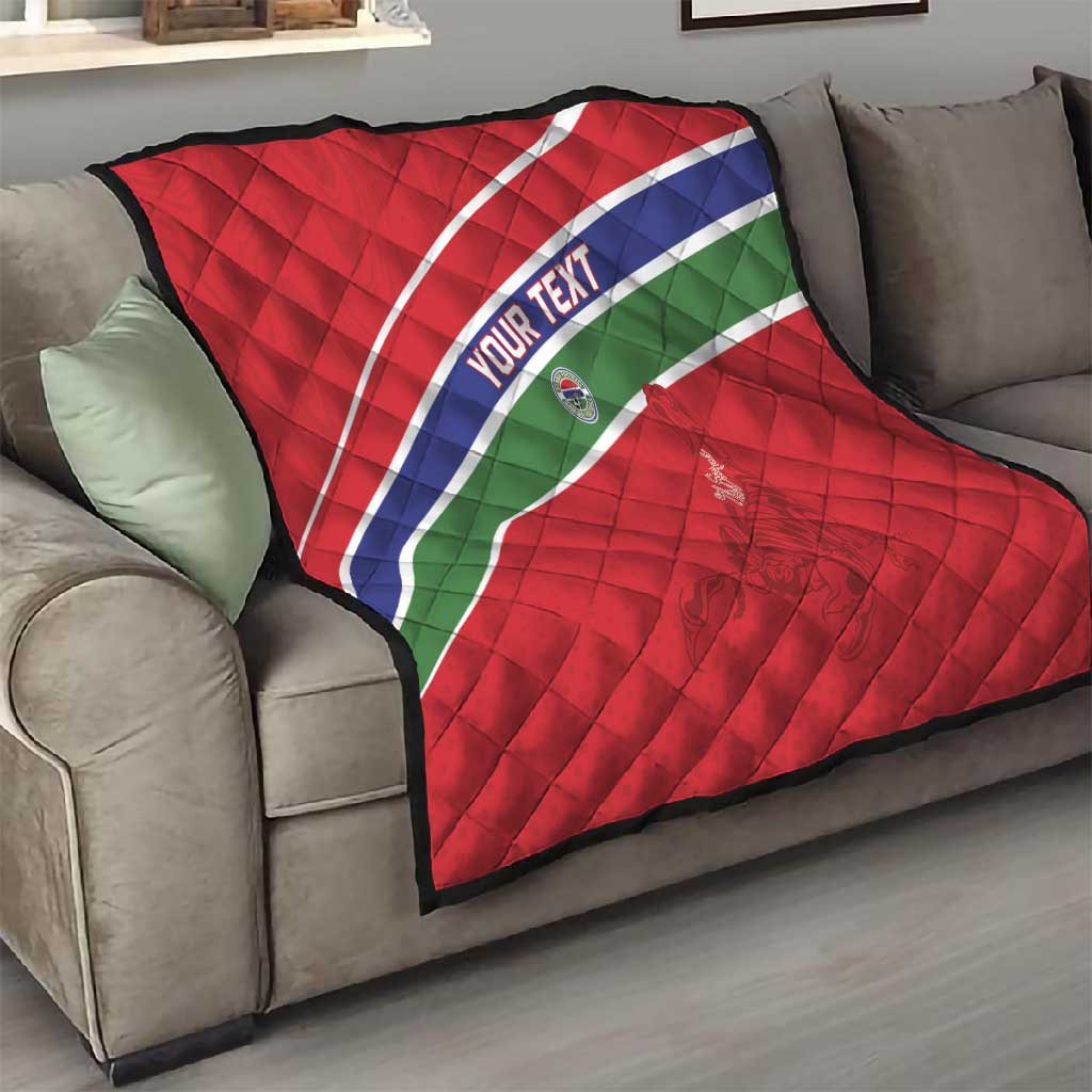 Custom Gambia Football Quilt Scorpions Never Die